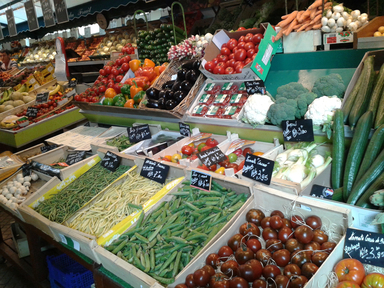 Cours de français en allant au marché