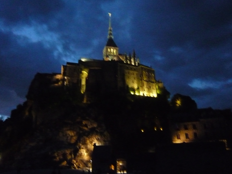 Mont St. Michel at night